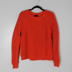 Orange J. Crew knit sweater